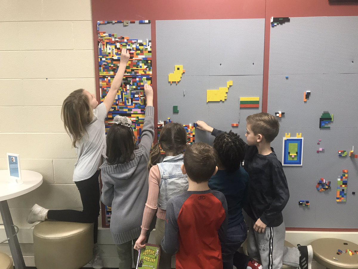 DrNzshamm's tweet photo. To some this could just be students adding @LEGO to our LEGO wall, but to me it’s a symbol of teamwork with ALL students at #Beebe203! Each group of students is adding and contributing to the LEGO wall, building upon the previous work of students. ♥️ #together203 #BByou203 https://t.co/g1Nq94pdnr