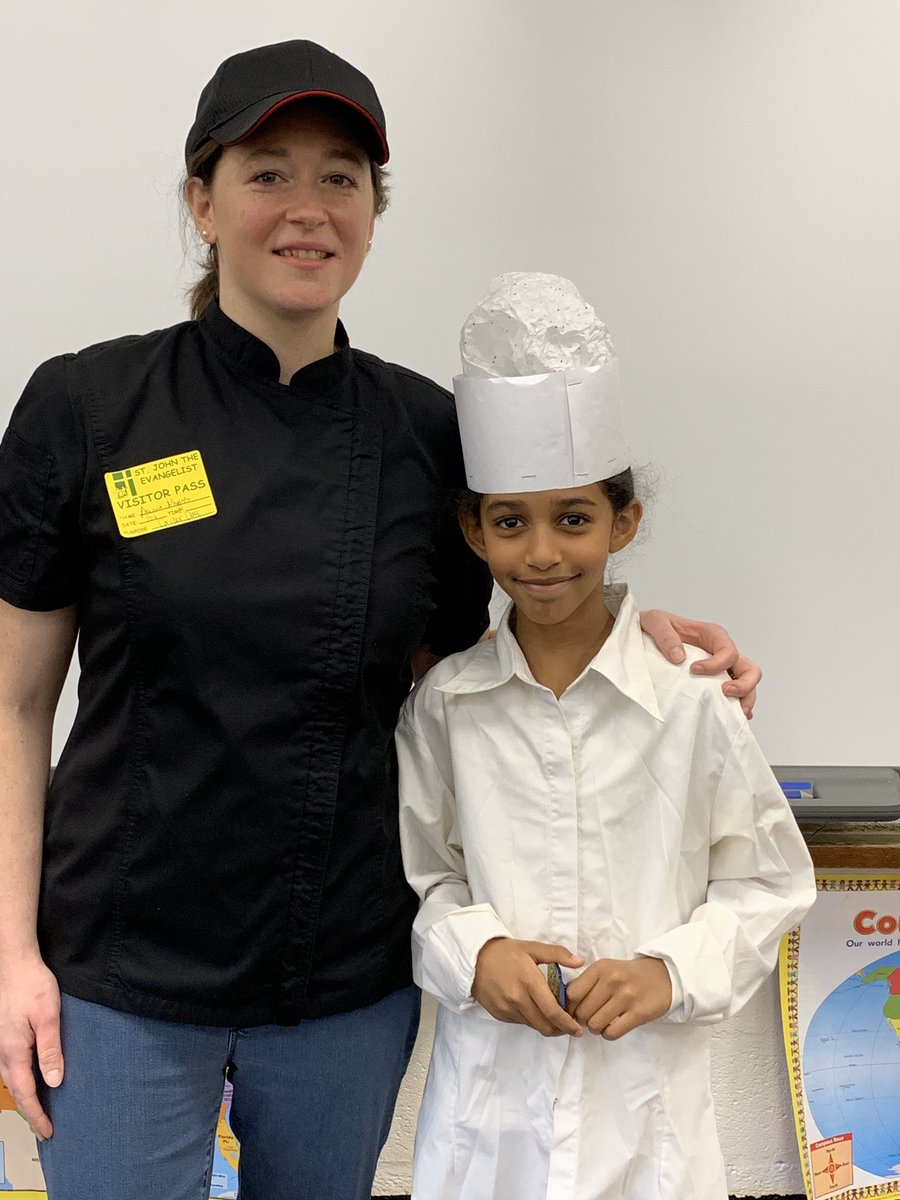 Students of <a href="/SJTE_School/">Saint John The Evangelist School</a> were also encouraged to dress for their future careers! Here we have an aspiring police officer and chef next to their counterparts! #CatholicSchoolsWeek #ADWFamily