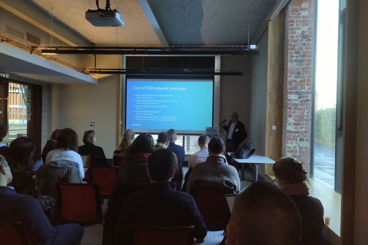 F_Boesenberg's tweet photo. Today on behalf of @smartsystemshub attending a workshop on #EDIH in #Lille, driven by @AIOTI_EU - interesting insights and good ideas for European cooperation also in relation to cluster work - thx to the organizers! @Clusters_EU @dehubinitiative @DihnetE @EU_DIHELP https://t.co/y2ImS8FCJT