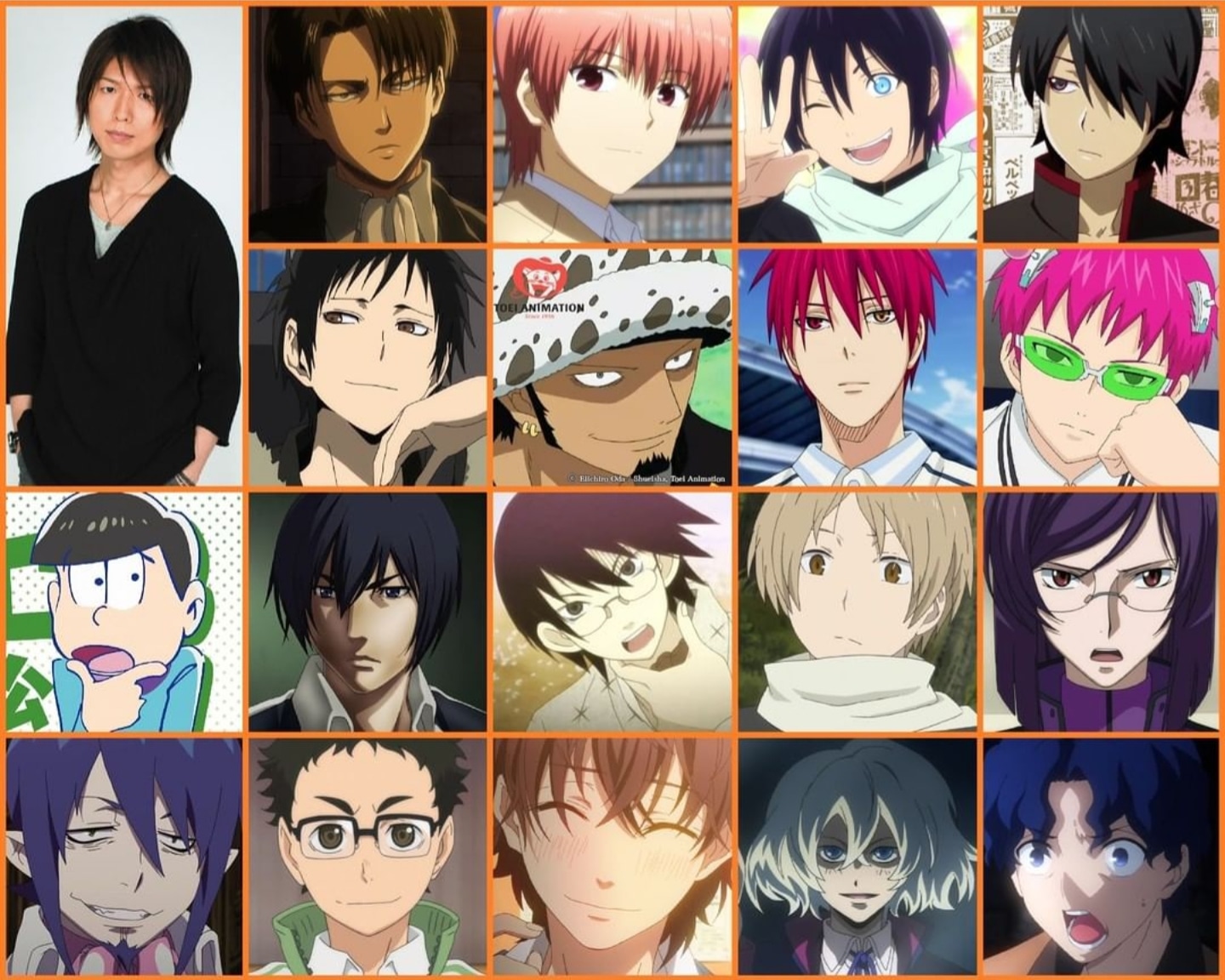 Crunchyroll.pt - (28/01) Um feliz aniversário para o seiyuu Hiroshi Kamiya!  🎉🎉🎉 ⠀⠀⠀⠀⠀⠀⠀⠀⠀ Além dos animes da imagem, o seiyuu também se destaca por  dar voz ao Levi de Attack on Titan 🥰