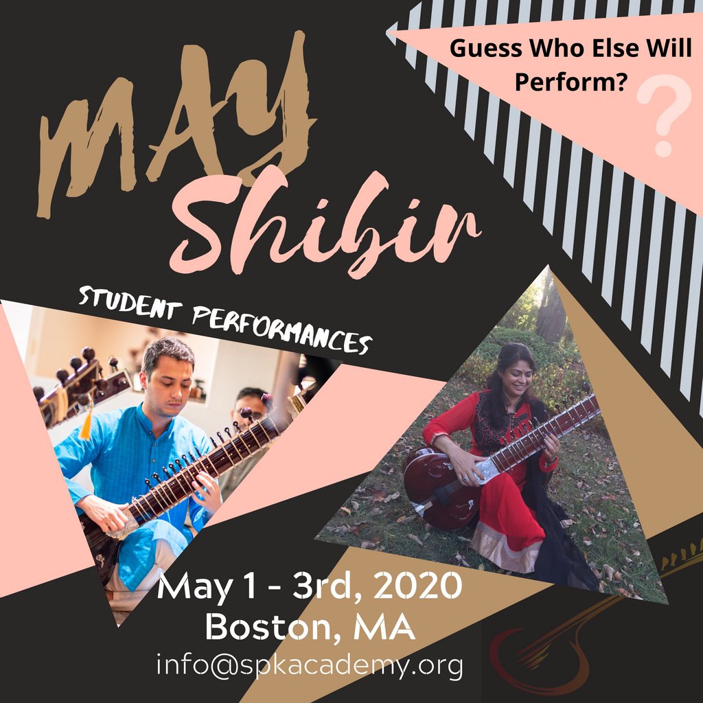 spkacademy's tweet photo. Yahoo! The next shibir dates have been scheduled. Who do you think our 3rd student performer will be? Register Now!
#learnsitar #playsitar #spkacademy #shibir #studentperformance #music #classicalmusic #lovesitar #training #musiccamp https://t.co/FHK1ZFUjFy