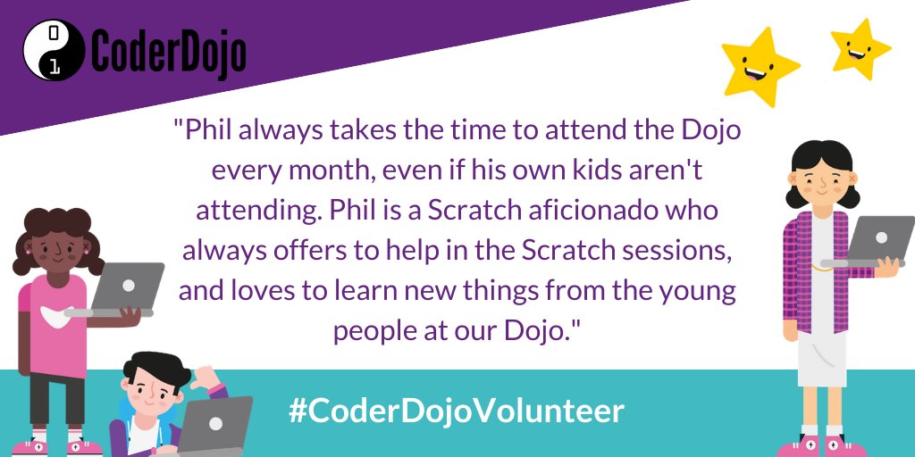 CoderDojo's tweet image. You are melting our hearts with your Volunteer of the Month nominations 💜😭
Be sure to share your nominations before Friday, and your volunteer could be January’s Volunteer of the Month! 🎉
coderdojo.com/2020/01/10/lau…
#CoderDojoVolunteer #TuesdayMotivation