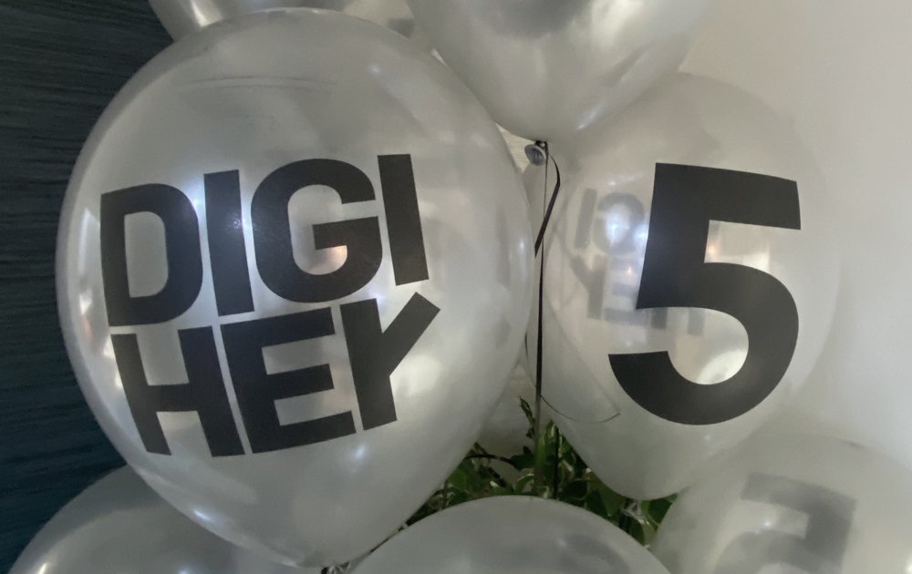 Today we celebrated 5 YEARS of Digihey. Wow! What started as a one-man band with a dream, turned into a team of 20 passionate, smart &amp; creative people working together on amazing innovative projects worldwide. With such a great team, the future belongs to us!