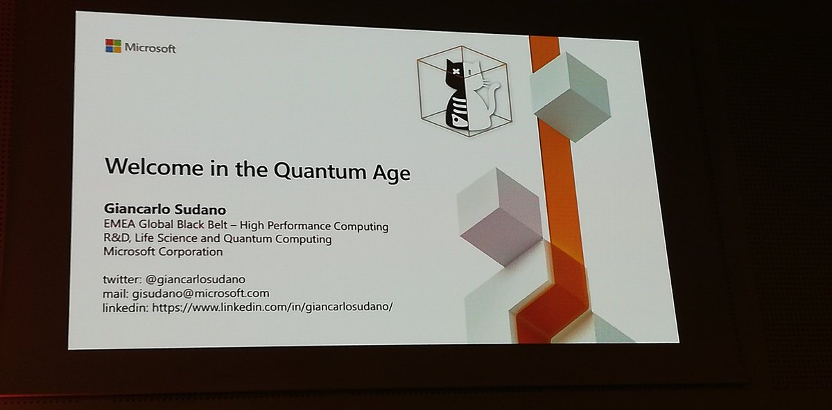 #MsIgniteTheTour #Milan last session with <a href="/giancarlosudano/">Giancarlo Sudano</a> on Stage talking about Quantum Computing!!!
