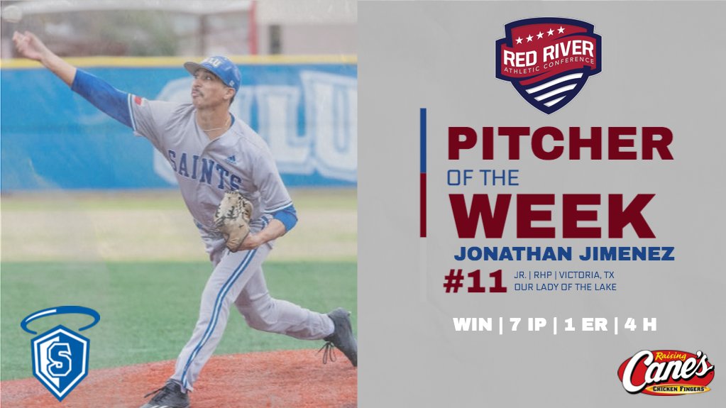 RRACsports's tweet photo. Jonathan Jimenez of @ollusaints was named RRAC baseball pitcher of the week for Jan. 20-26. https://t.co/l1YxMFstIP