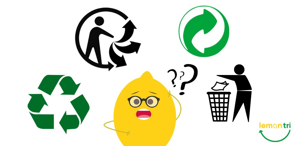 LemonTri's tweet photo. Maitrisez-vous les logos du #recyclage? Ces petits pictogrammes qui permettent de communiquer entre serial trieurs et d’adopter les bons zestes de #tri? Révisions avec Lemon Tri : https://t.co/d1LxXtb8mr
#Logos #Recycler #ConsignedeTri #TriSelectif #Plastique https://t.co/1fFu7uisAh