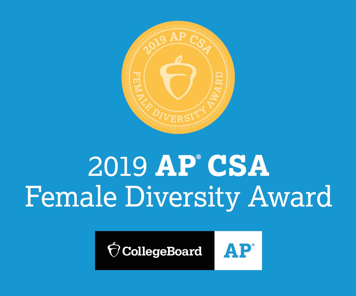 MiddleburgAcdmy's tweet image. Exciting news! Middleburg Academy has received @CollegeBoard's Female Diversity Award for #APComputerScienceA. We're so proud of the young women exploring #STEAM and #computerscience through this course!