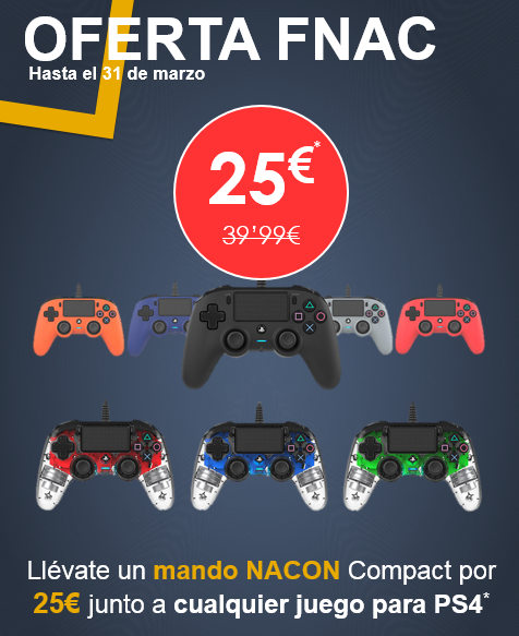 Fnac_Gamers's tweet photo. ¿Quieres un segundo mando para jugar con tu familia y amigos?😏
Con la compra de cualquier juego para #PS4 (de precio igual o mayor a 19,99€), te puedes llevar un #NaconCompact ¡por 25€ más!🤯
¡Tenemos colores para todos los gustos! @NacongamingES
👉https://t.co/R15jJQeOGg https://t.co/9qdELD02P6