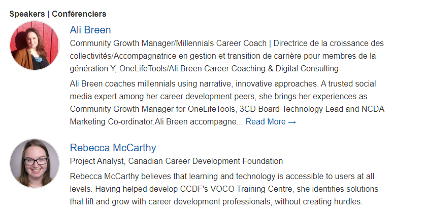 OneLifeTools (@onelifetools) on Twitter photo Finish your coffee and snack and head to room 204
<a href="/OneLifeTools/">OneLifeTools</a> has our Hire a Robot: Digital Hacks for Career Practitioners session starting at 11:15am
Find out more here buff.ly/2Gp2jbE and connect with <a href="/reachalibreen/">Ali Breen (she/her/elle)</a> afterwards
Find us at our booth#115 afterwards Finish your coffee and snack and head to room 204
<a href="/OneLifeTools/">OneLifeTools</a> has our Hire a Robot: Digital Hacks for Career Practitioners session starting at 11:15am
Find out more here buff.ly/2Gp2jbE and connect with <a href="/reachalibreen/">Ali Breen (she/her/elle)</a> afterwards
Find us at our booth#115 afterwards