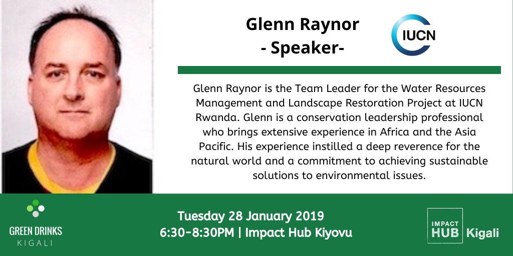 <a href="/GreenDrinksKGL/">Green Drinks Kigali</a> <a href="/ImpactHubKigali/">Impact Hub Kigali</a> <a href="/FTetero/">François Tetero</a> @MASSDesignLab <a href="/ckarangwa30/">Charles K.</a> <a href="/timmogaasbeek/">timmo gaasbeek</a> @info_rwfa <a href="/CityofKigali/">City of Kigali</a> Glenn Raynor - Project Team Leader Water Resources Management and landscape Restoration, IUCN Rwanda