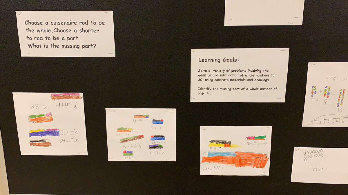 NorthridgePS's tweet photo. Moving from concrete to representational understanding in grade 1 @NorthridgePS #TVDSB #TVDSBmath https://t.co/vXHNgWThs9