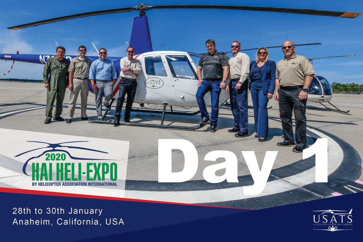 USATSolutions's tweet photo. Day 1 of HAI Heli-Expo is here! Don't forget to drop in and see us at booth 1124!
#haiexpo20 #usats #becomeapilot #helicopterpilot #florida #flyinginthesun #militarypilot https://t.co/17QxR3yMpJ