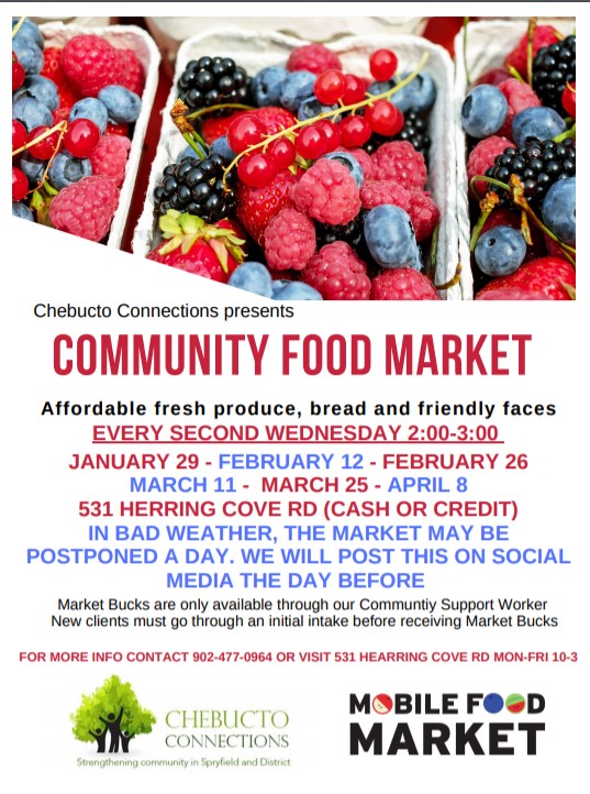 IHeartSpryfield's tweet photo. IT'S BACK!!! 
Chebucto Connections is thrilled to let you all know that Community Food Market is back up and running. 
Our first market of the year will take place TOMORROW from 2-3pm.
Hope to see you all there! #iheartspryfield #chebuctoconnections https://t.co/fqzrqmTU9W