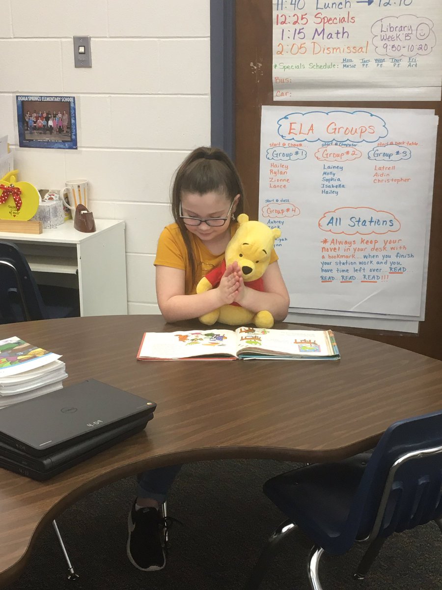 readingwithHall's tweet photo. This makes me so happy! This is Mrs. Chaulk’s 3rd grade classroom reading with prosody to their stuffed animal. #FLCelebratesLiteracy @ocalasprings17 @KinardsConnect1 https://t.co/vd4Gjy7Ef6