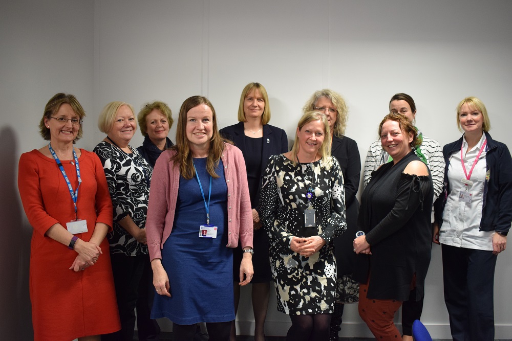 CV_UHB's tweet photo. A big welcome to the Older People's Commissioner for Wales @talkolderpeople who is visiting us today to discuss our #dementia champions' read about me project. We are working together to develop a dementia friendly approach & environment across Wales. #keepingpeoplewell https://t.co/KenvirfCEm