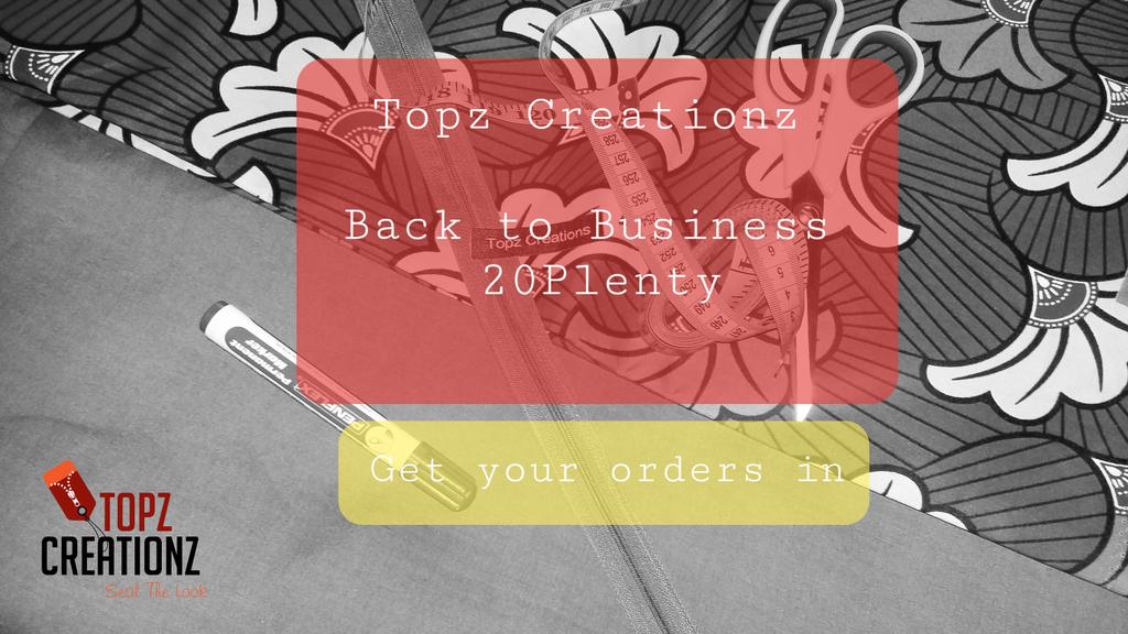 TopzCreationz's tweet photo. To place your orders WhatsApp us on 0786438580 #ThabisoYourDesigner #heretoserveyou #GirlzTalkZa #Designer #FashionDesigner https://t.co/XRPSH4oTJc