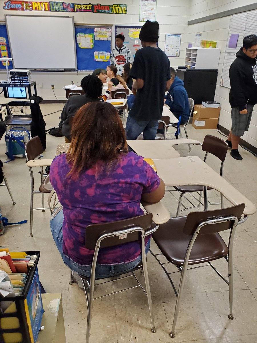 Mrz_Kirk's tweet photo. Ms. Kerkenbush's class doing a stations review activity on operations with Polynomials @WestoverHS https://t.co/yZ8z5529ZL