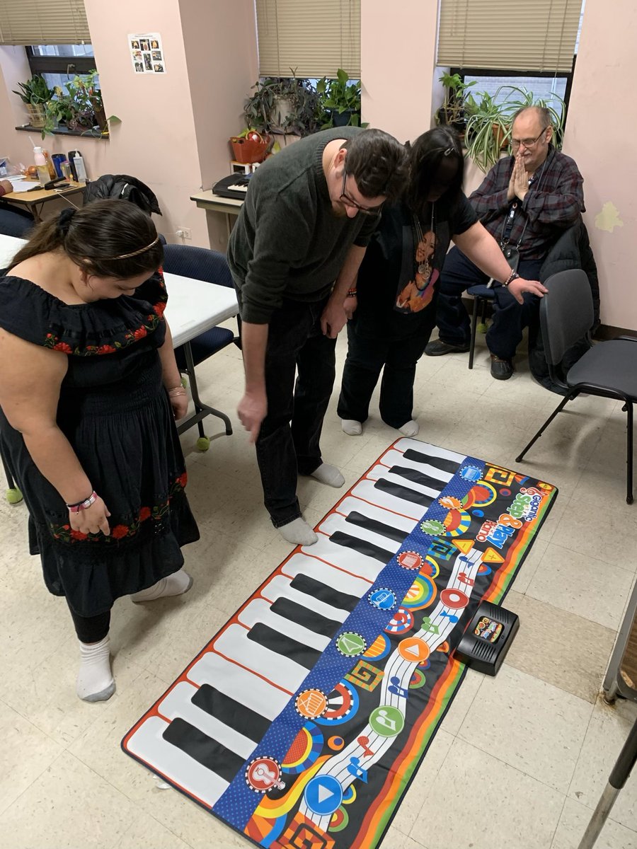 Our Music Instructor, Kevin, doesn’t just believe in “hands-on” learning. Learning about music in any fashion is quite the “feet”. Give us a little more practice on this keyboard donated by <a href="/GreaterGoodorg/">Greater Good Charities</a> and we believe we’d make <a href="/tomhanks/">Tom Hanks</a> proud of our rendition of chopsticks.