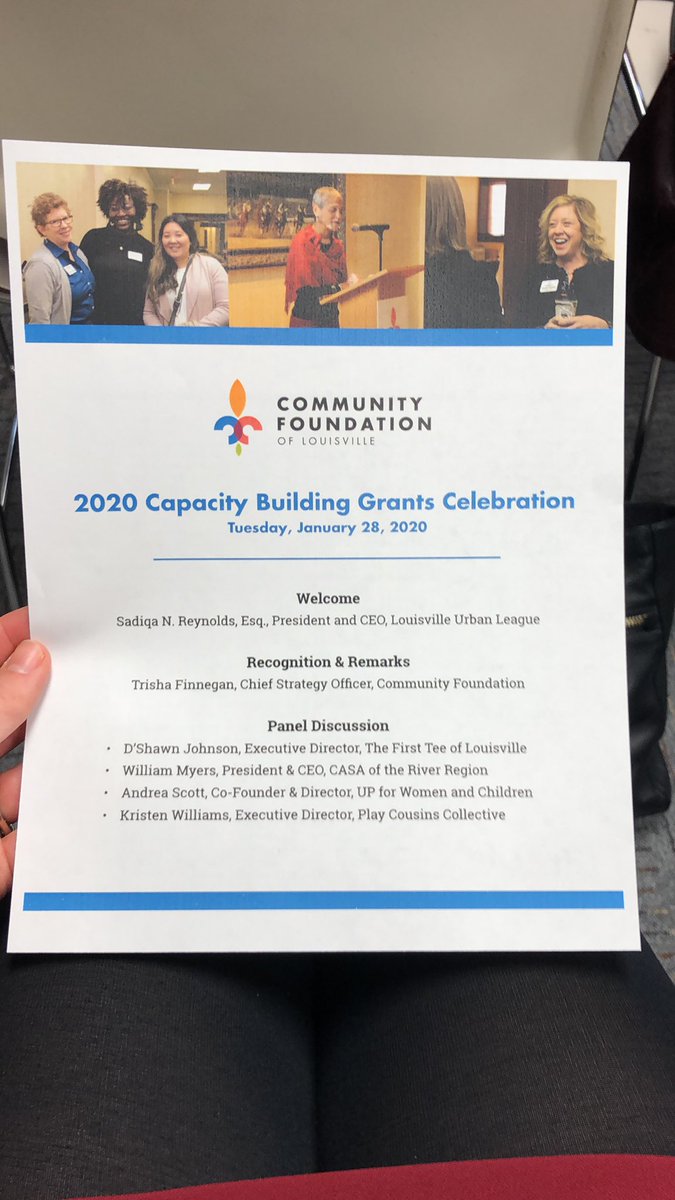 Always inspiring to attend <a href="/cflouisville/">Community Foundation of Louisville</a> Grants Celebration. So many organizations in Louisville are doing incredible work for our community <a href="/CASALouisville/">CASA Louisville</a> <a href="/FirstTeeVille/">First Tee - Louisville</a>