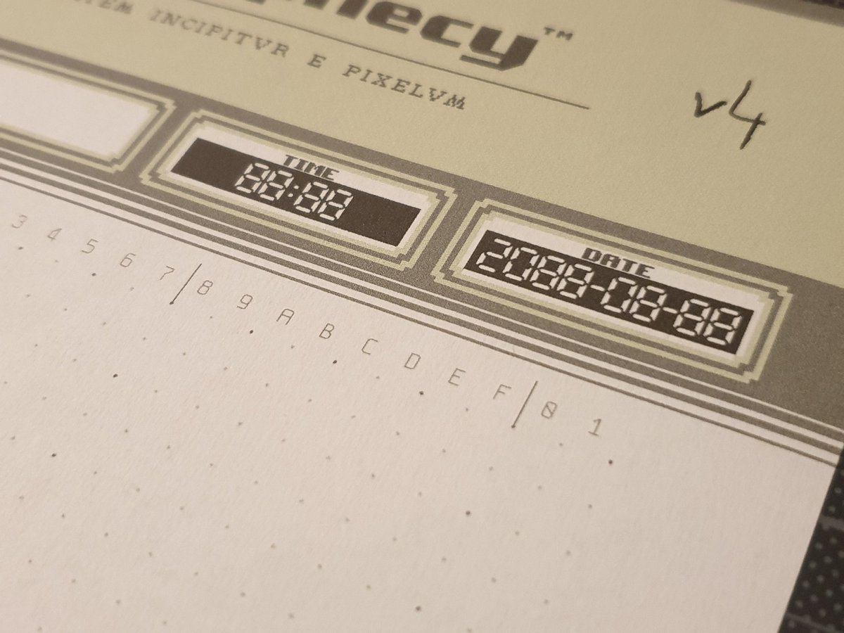 Reworked 7-segment display to fill with your pen that time and date are always legible.