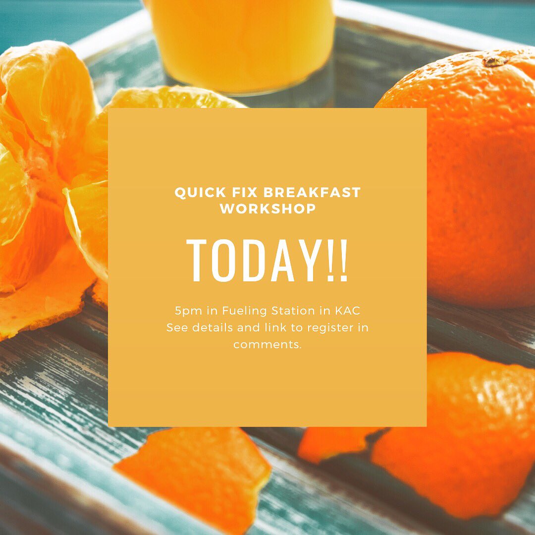 GoGriffsFuel's tweet image. This is a hands-on session to learn a few quick fix breakfast ideas to prepare in your dorm room or apartment. No cooking necessary!! Sign up in advance by 4pm
signupgenius.com/go/70A0D4CAEAC…