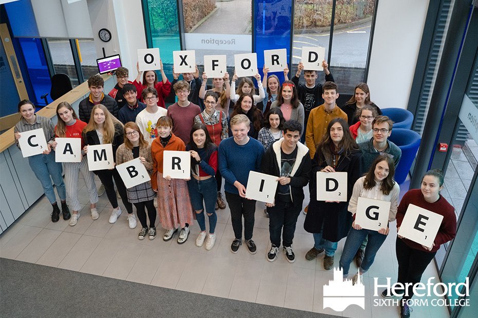 YourHereford1's tweet photo. EDUCATION | @HerefordSFC students reach new heights with Oxbridge Success. 👏 

Hereford Sixth Form College students have had the highest ever rate of success in their applications to Oxford and Cambridge universities. 👉 https://t.co/ocbBdz2hMR 

#YourHerefordshire https://t.co/yePEOPG2m2