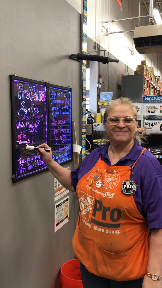 The West Allis Home Depot (@thd4902) on Twitter photo Tammy Beaster (pro cashier) starting out the week with a Pro Xtra sign up ! Outstanding work Tammy <a href="/Thd4902/">The West Allis Home Depot</a> <a href="/jeffreyboss1985/">Jeff Boss</a> <a href="/jonbaumann304/">Jon Baumann</a> <a href="/ChrisLeutermann/">Chris Leutermann</a> @chris_knehans Tammy Beaster (pro cashier) starting out the week with a Pro Xtra sign up ! Outstanding work Tammy <a href="/Thd4902/">The West Allis Home Depot</a> <a href="/jeffreyboss1985/">Jeff Boss</a> <a href="/jonbaumann304/">Jon Baumann</a> <a href="/ChrisLeutermann/">Chris Leutermann</a> @chris_knehans
