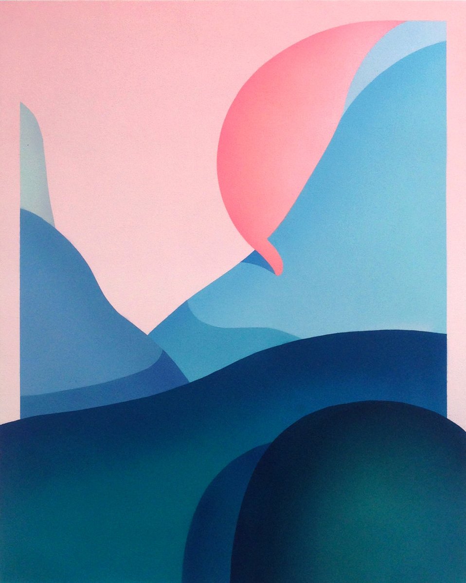 Paintings by American artist Maxwell McMaster, 2010s, known for dreamy landscapes inspired by his home state of California