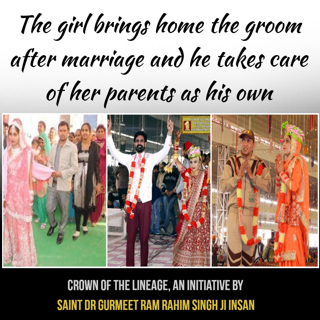MahakSharma96's tweet photo. #OurDaughters_OurPride
Revered Saint Dr. @Gurmeetramrahim Singh Ji Insan initiates many steps to encourage the women empowerment like Kul ka Crown under which a single girl child can marry and took the groom to her home. https://t.co/cfAKNk7qqv