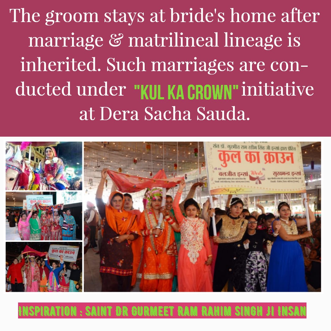 MahakSharma96's tweet photo. #OurDaughters_OurPride
Revered Saint Dr. @Gurmeetramrahim Singh Ji Insan initiates many steps to encourage the women empowerment like Kul ka Crown under which a single girl child can marry and took the groom to her home. https://t.co/cfAKNk7qqv