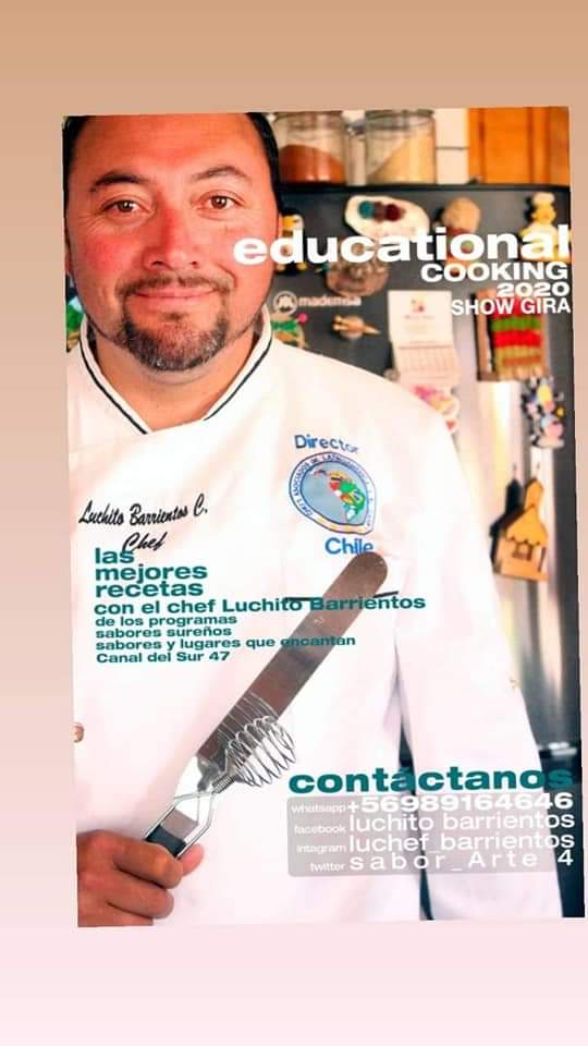 SaborArte4's tweet photo. Recuerda continuamos en gira este fin de semana en la co animacion y cocina en vivo en la hermosa comuna de Ancud 
#SaborYArte
#RecetasDeAutor
#SimpleMenteEresMiMayorInspiracion https://t.co/d6dJA1M2ZI