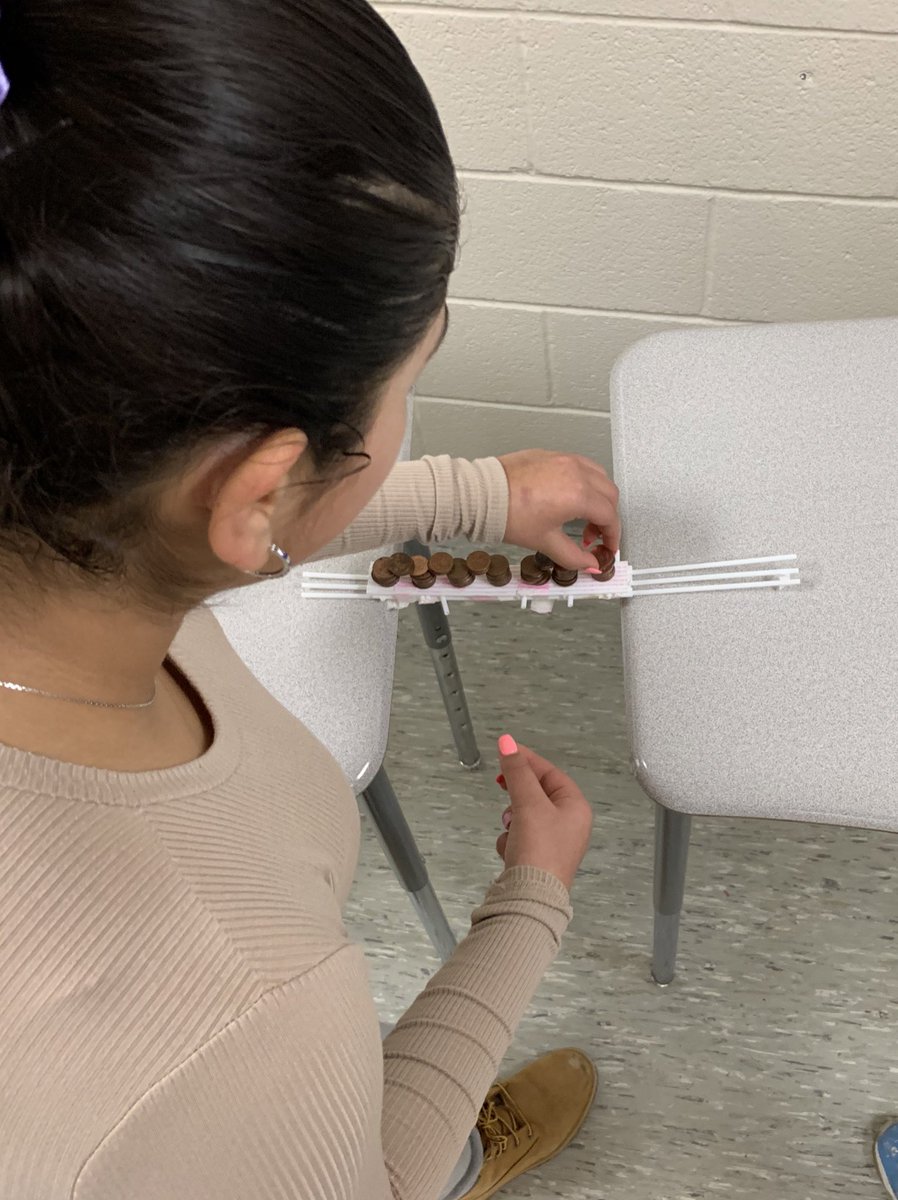 renthestem's tweet photo. Grade 7’s testing the critical load of their bridges. An exciting day! @GandyHappenings Now time to individually reflect on the experience on FlipGrid! https://t.co/mElpx5GXea