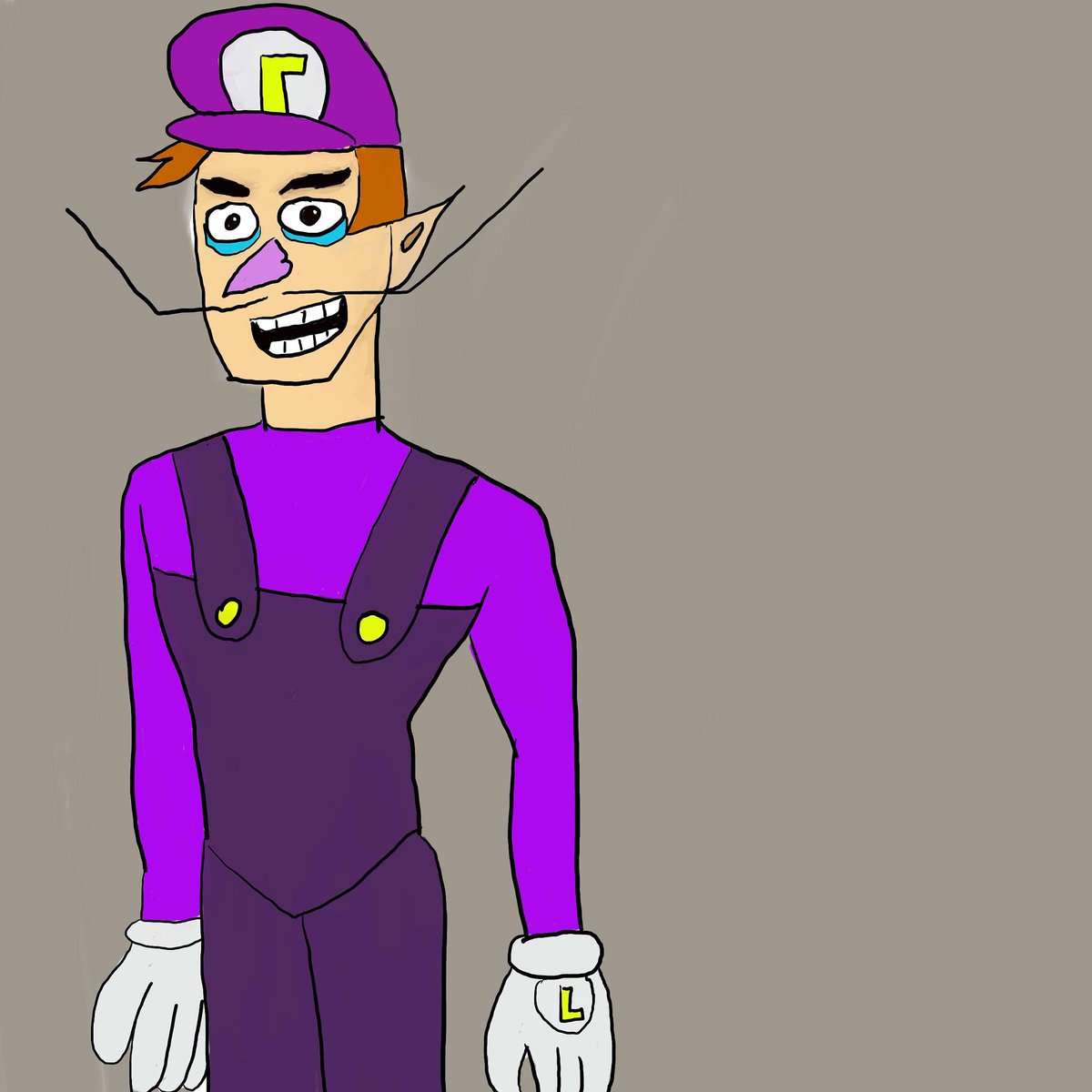 RussianThea's tweet photo. Waluigi for ask 
#wip
#spoiler
#super_mario_bros
#waluigi
#ask https://t.co/abXmhgA7wm