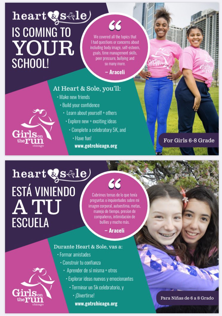 Cheer is over but only a short break before Girls on the Run season starts up! 🏃‍♀️🏃‍♀️🏃‍♀️