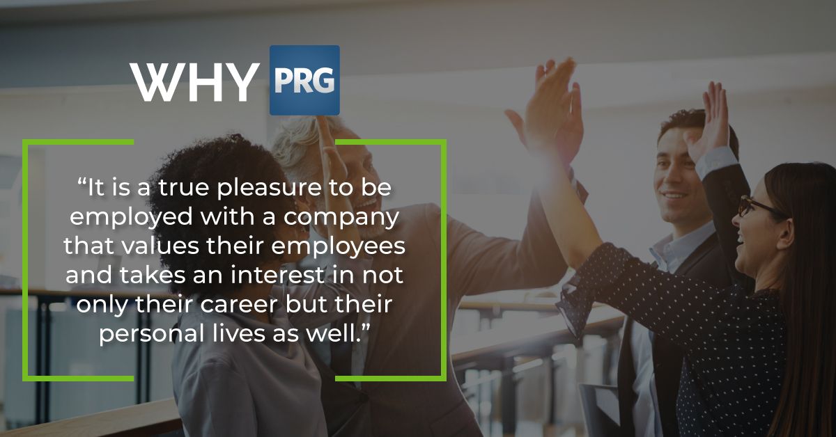 PRG_Recruiting's tweet photo. PRG’s driving principle is to “𝐬𝐞𝐫𝐯𝐞 𝐨𝐭𝐡𝐞𝐫𝐬 𝐟𝐢𝐫𝐬𝐭”. 

Learn more about who we are 😊https://t.co/ak2nCEH3nT

#TestimonialTuesday https://t.co/53caLnmclP
