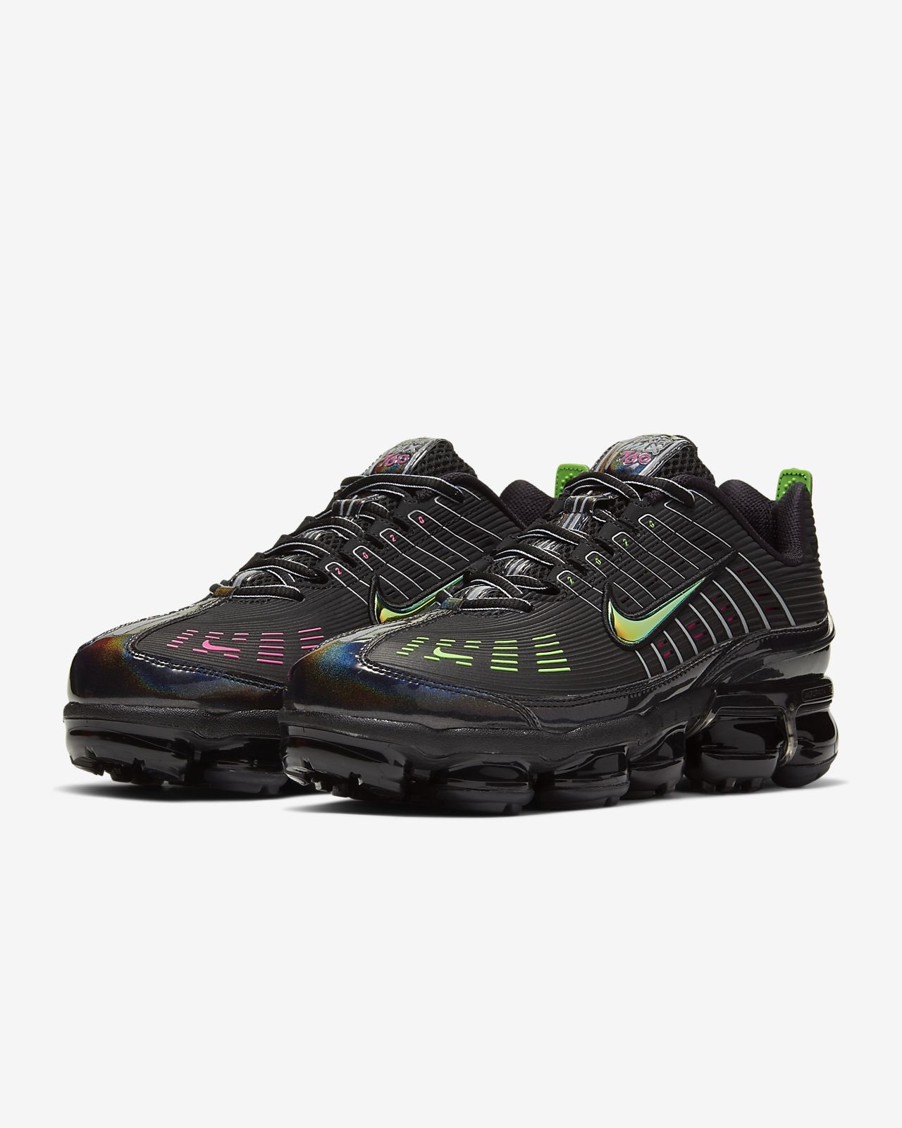 nike air vapormax 360 black green strike pink blast