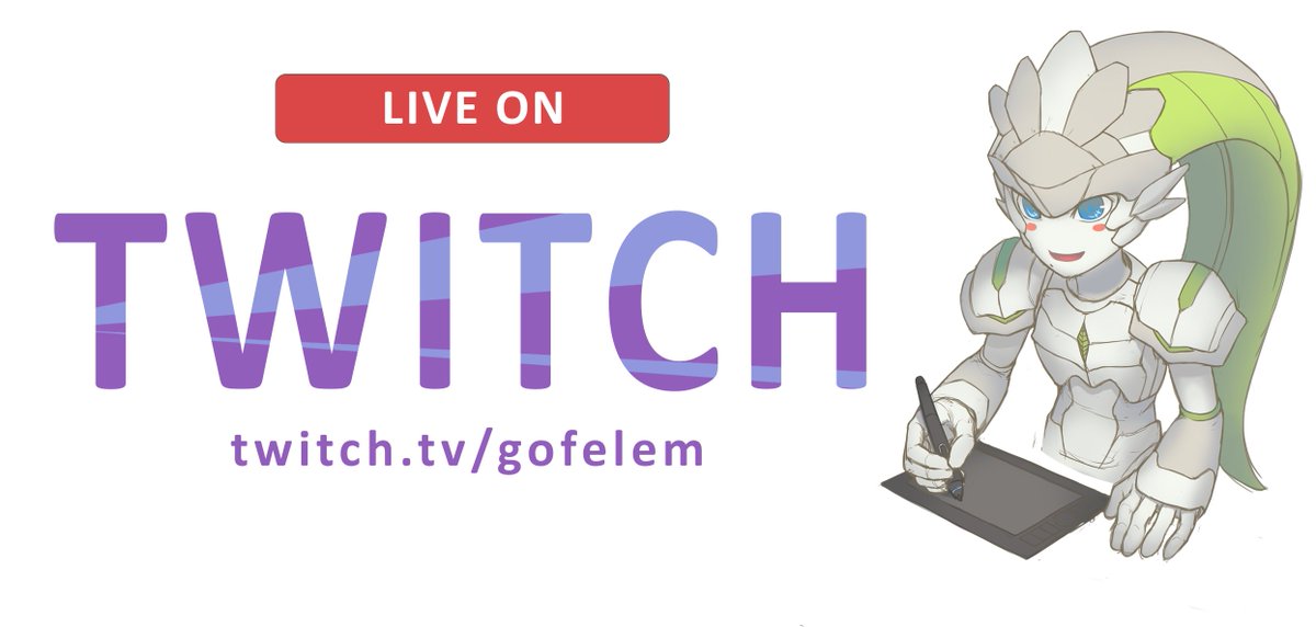 Finally setup my Twitch! Been working on it for a while. Please drop to see me create artworks, interact, or just want to chill w/ jrpg music。^‿^。

Live now @ https://t.co/eoUkTNQDum

We also have a gofelem jrpg discord community since last year: https://t.co/oe5Miw8vEI 