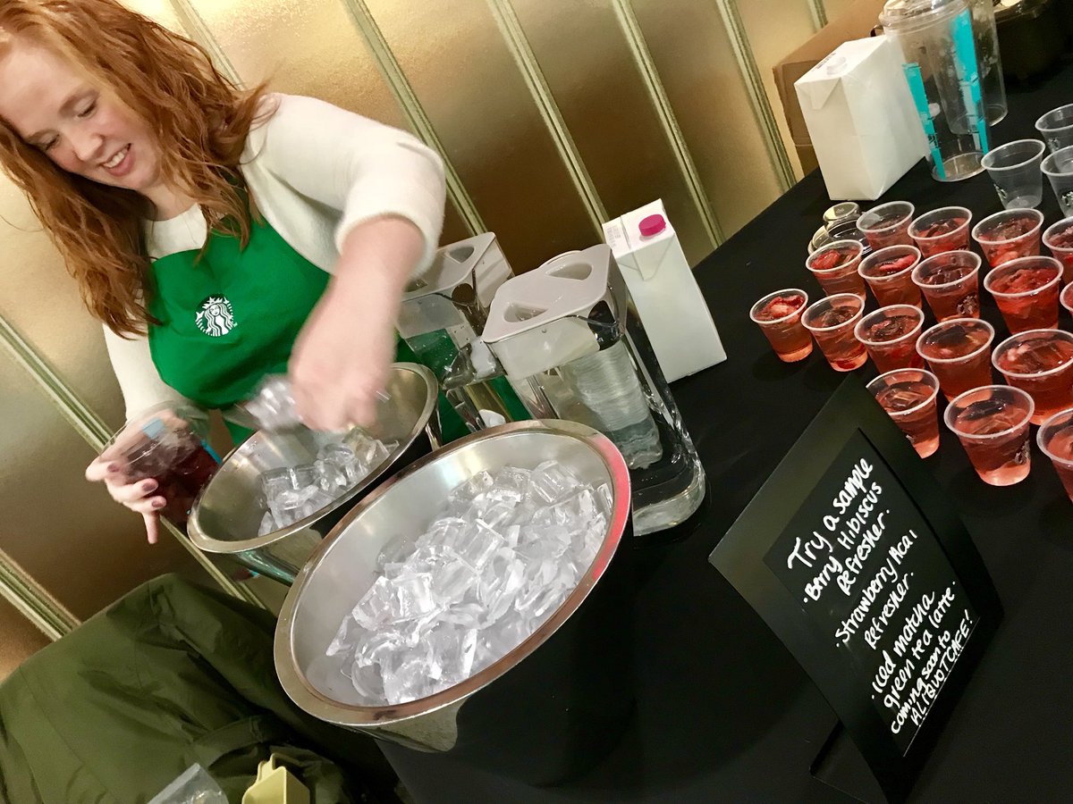 Come to #ElementsCafe today to taste our NEW @starbucks innovations - berry #hibiscus and strawberry açaí refreshers, and #matcha green tea latte. Featured at Aliquots Cafe starting tomorrow! 🍵☕️