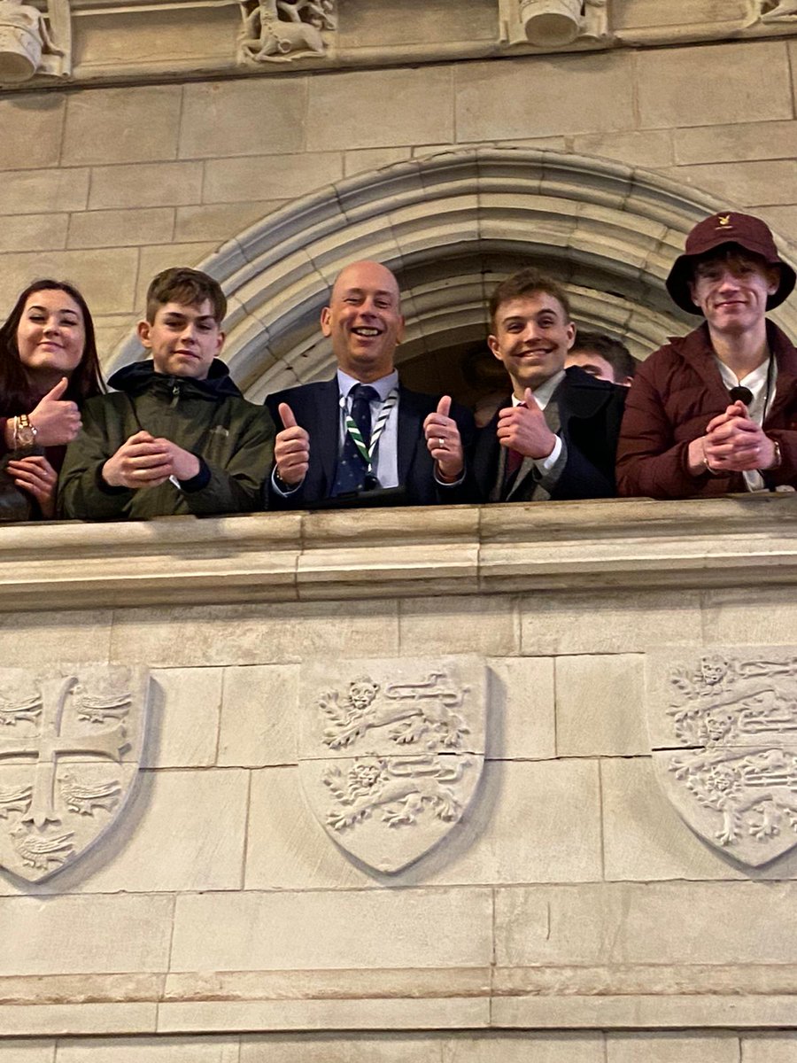 Our students (and staff) having a great time on the way to Parliament....