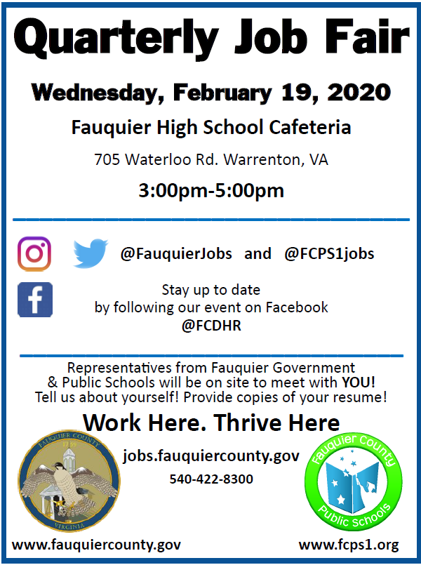 LHSEaglesCslg's tweet photo. Looking for a job in Education!  Come join our Family!  Job Fair Feb. 19th from 3-5pm at Fauquier High School in Warrenton. https://t.co/3kPFTIXuOM