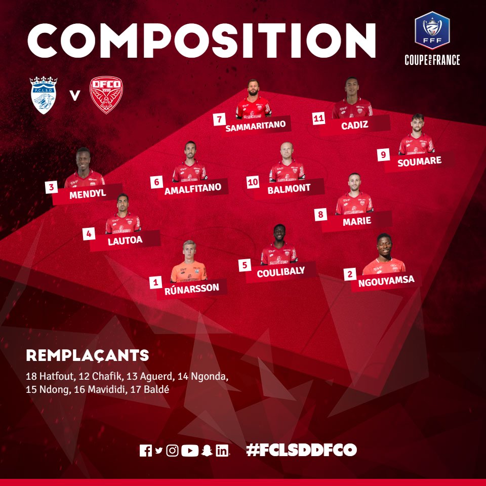 DFCO_Officiel's tweet photo. Voici la compo dijonnaise pour la rencontre de ce soir face à Limonest
#FCLSDDFCO https://t.co/b206rVzScu