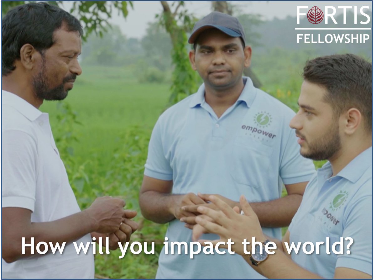 FortisFellows's tweet photo. Apply to the Fortis Fellowship today! Fellow Ronit Kanwar started his social enterprise Empower Energy to distribute life changing technologies to rural India.

Click here to learn more and apply to the Fortis Fellowship, NOW through March 26, 2020: https://t.co/MuXzNaiy9t https://t.co/wP2CAtjnSt