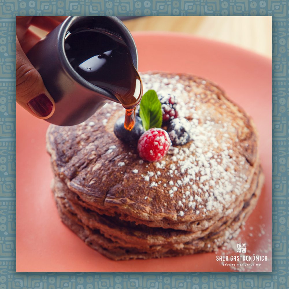 SalaGastro's tweet photo. Hasta "Ek Chuah" el Dios Maya del Cacao estaría orgulloso del uso que le damos. ¡Ven a probar nuestros Hot Cakes de Cacao y miel! https://t.co/wtAssiZaLS