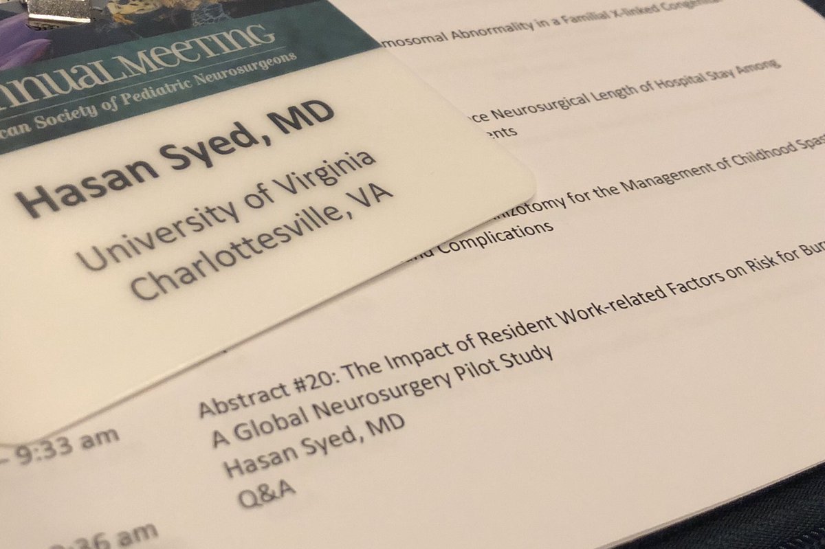 globalbrainsurg's tweet photo. Our @HasanSyedMD is at #ASPN2020 reporting on our study about #burnout. Excellent audience. Thank you! #globalneurosurgery #residenteducation #resilience @DrWalterJean https://t.co/fydCQpSaW9