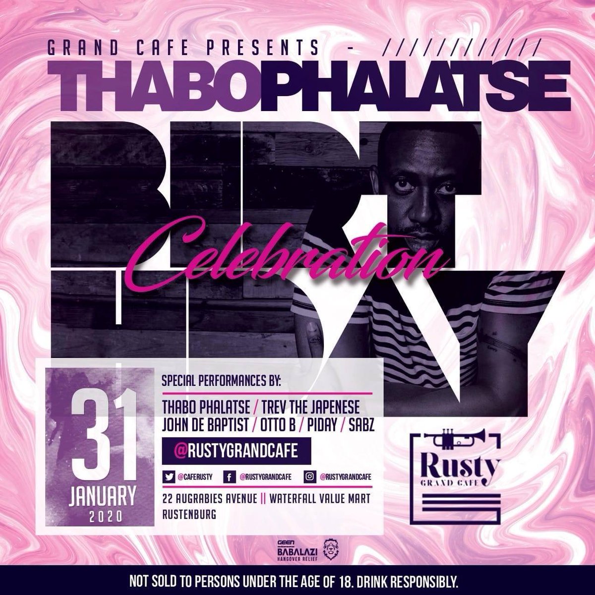 Abuti wadi solar ๐๐ฒ๐ก (@bulliano7) on Twitter photo Friday we celebrate <a href="/thabophalatse79/">Thabo Phalatse</a> at <a href="/CafeRusty/">#RustyGrandCafe</a> alongside <a href="/TebzaMkgl/">Tiisetso Mkglโ๏ธ</a> <a href="/ToniPee_SA/">#prettywoman</a> <a href="/DjSabz_ZA/">#SoulTrain</a> <a href="/OttoB_/">OttoB Letsholo</a> @uncle_piday <a href="/DeBaptistSA/">De BaptistSA</a> <a href="/trevthejapanese/">Is 'n ding</a>....issa funk ๐ค๐พ Friday we celebrate <a href="/thabophalatse79/">Thabo Phalatse</a> at <a href="/CafeRusty/">#RustyGrandCafe</a> alongside <a href="/TebzaMkgl/">Tiisetso Mkglโ๏ธ</a> <a href="/ToniPee_SA/">#prettywoman</a> <a href="/DjSabz_ZA/">#SoulTrain</a> <a href="/OttoB_/">OttoB Letsholo</a> @uncle_piday <a href="/DeBaptistSA/">De BaptistSA</a> <a href="/trevthejapanese/">Is 'n ding</a>....issa funk ๐ค๐พ
