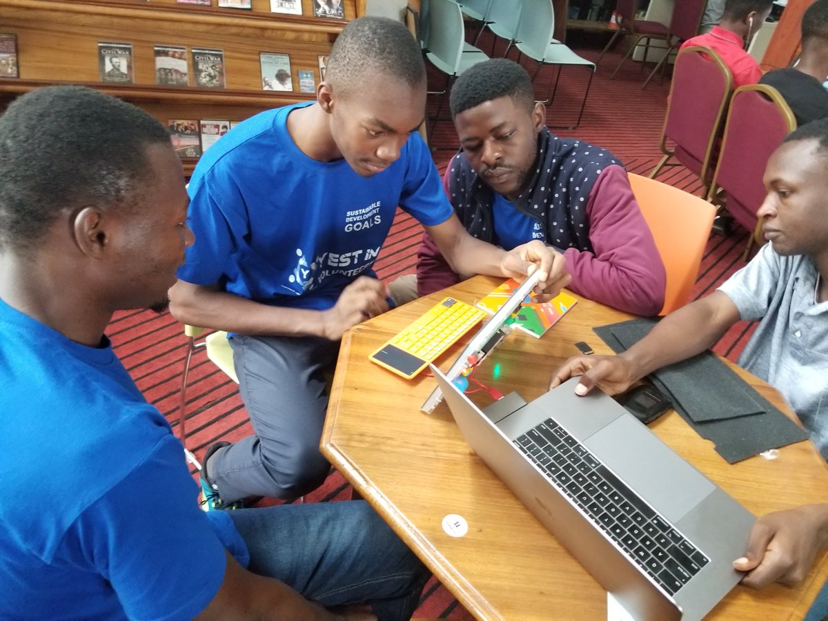 YestInitiative's tweet photo. We visited the American corner of the University of Buea to enhance our skills for our #ICT4Kids project, an Improving Education initiative. We built the first Kano Computer kit with so much enthusiasm. 
@usembyaounde
@unv_rowca
@sdgscameroon
@pnudcameroun
@careersafeonline https://t.co/Ixd66Frgwi