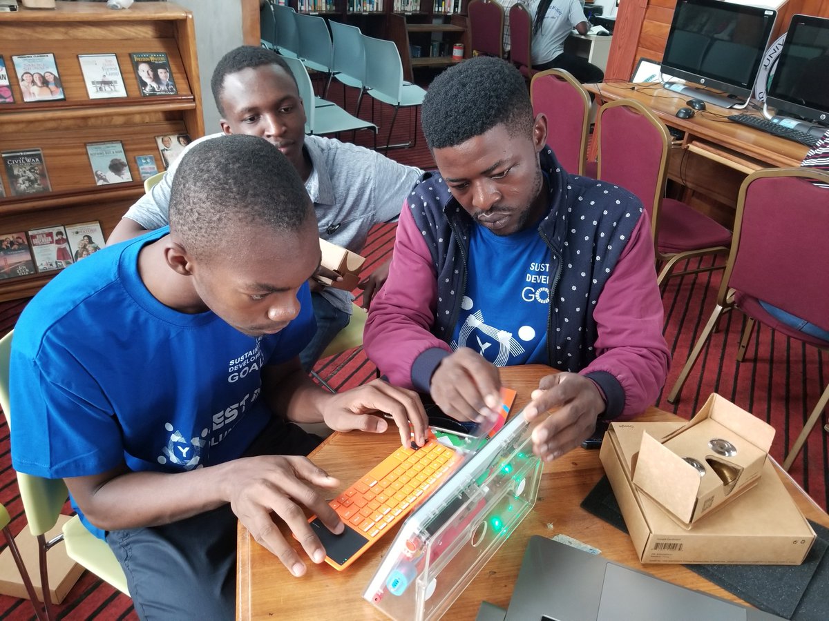 YestInitiative's tweet photo. We visited the American corner of the University of Buea to enhance our skills for our #ICT4Kids project, an Improving Education initiative. We built the first Kano Computer kit with so much enthusiasm. 
@usembyaounde
@unv_rowca
@sdgscameroon
@pnudcameroun
@careersafeonline https://t.co/Ixd66Frgwi