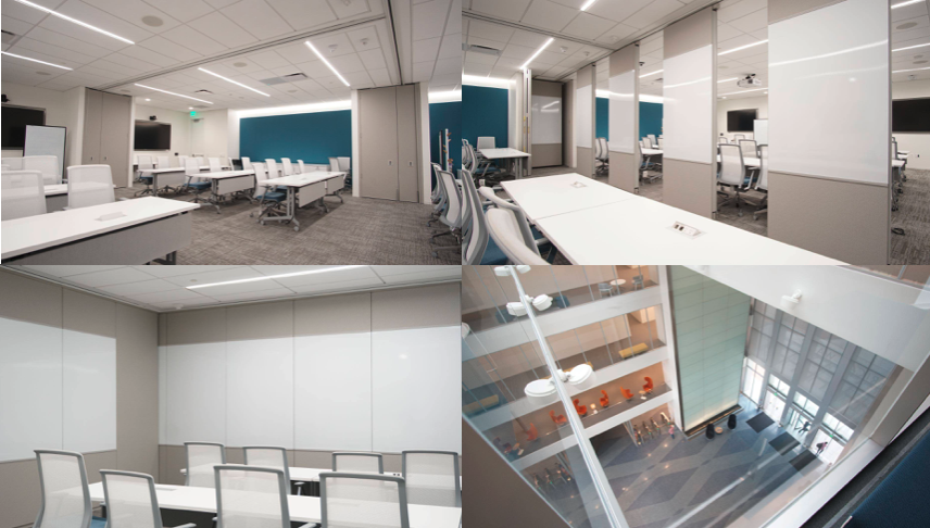 WillcoSales's tweet photo. One employee can quickly and quietly transform this 250,000 sf LEED Platinum space at a moment's notice with the use of Modernfold's Operable Partitions.
#MovableWalls #FlexibleSpace #InteriorDesign #SpaceEfficiency #modernfold https://t.co/FDnEQuxIGP