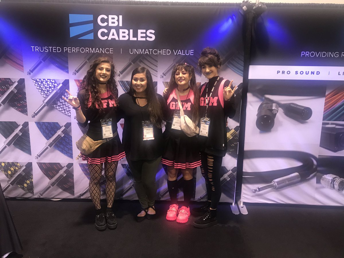 CBICables's tweet photo. As busy as they were, @thegfmband stopped by our booth while we were exhibiting @NAMMShow to thank us again for their snake repair. Let’s just say the M&amp;Ms didn’t make the flight home! 😆 #cbicables https://t.co/z9lPS9Vlzy