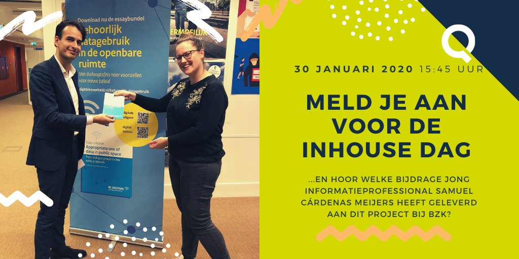 Welke bijdrage lever jij straks aan jouw project bij de overheid? Kom a.s. donderdag naar onze #inhousedag en maak kennis met Samuel Cárdenas Meijers en hoor hoe hij het ervaart als jong informatieprofessional bij #PBLQ
pblq.nl/traineeship/tr…
#inhousedag #advancedtraineeship